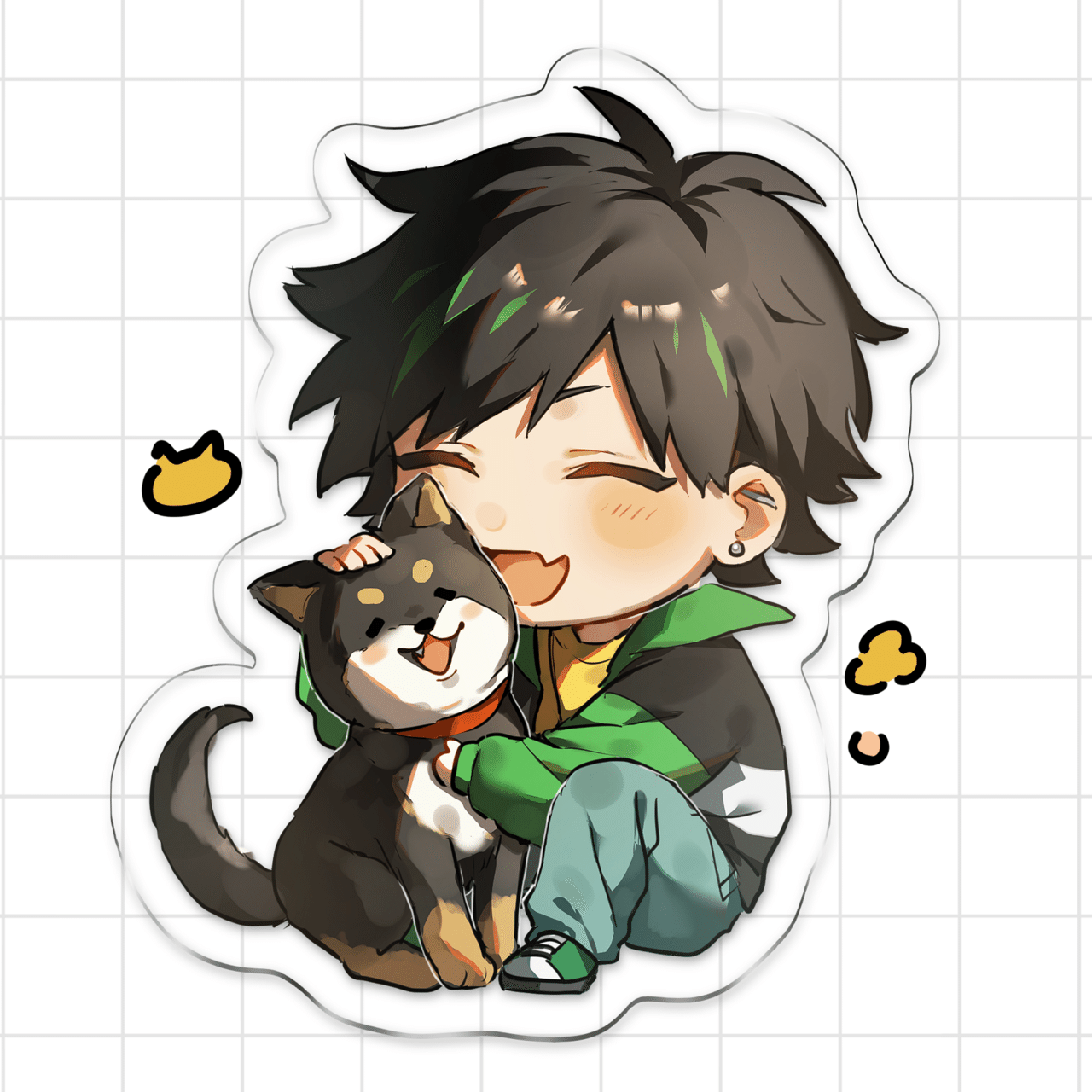 一次創作】今日の絵 アクキー風イラスト｜佐々木さぶろー。