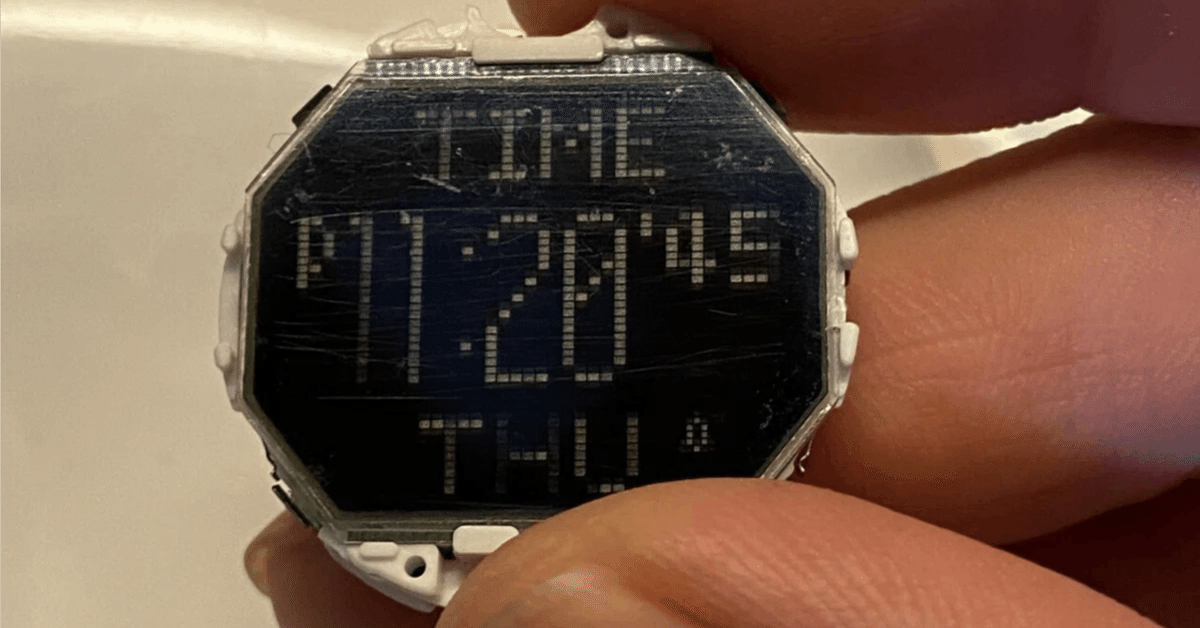 RARE VINTAGE 90S ALBA SPOON TITANIUM INGOT DIGITAL WATCH