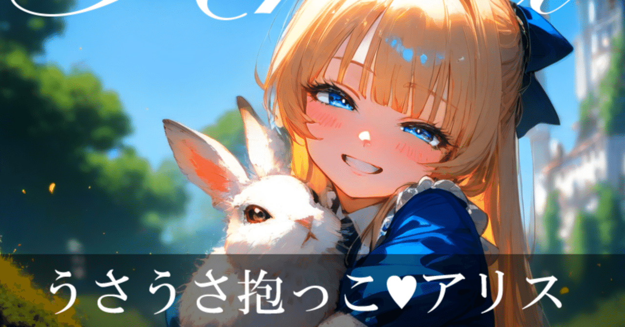 AIイラスト ポージング解説・プロンプト】うさうさ抱っこアリス
