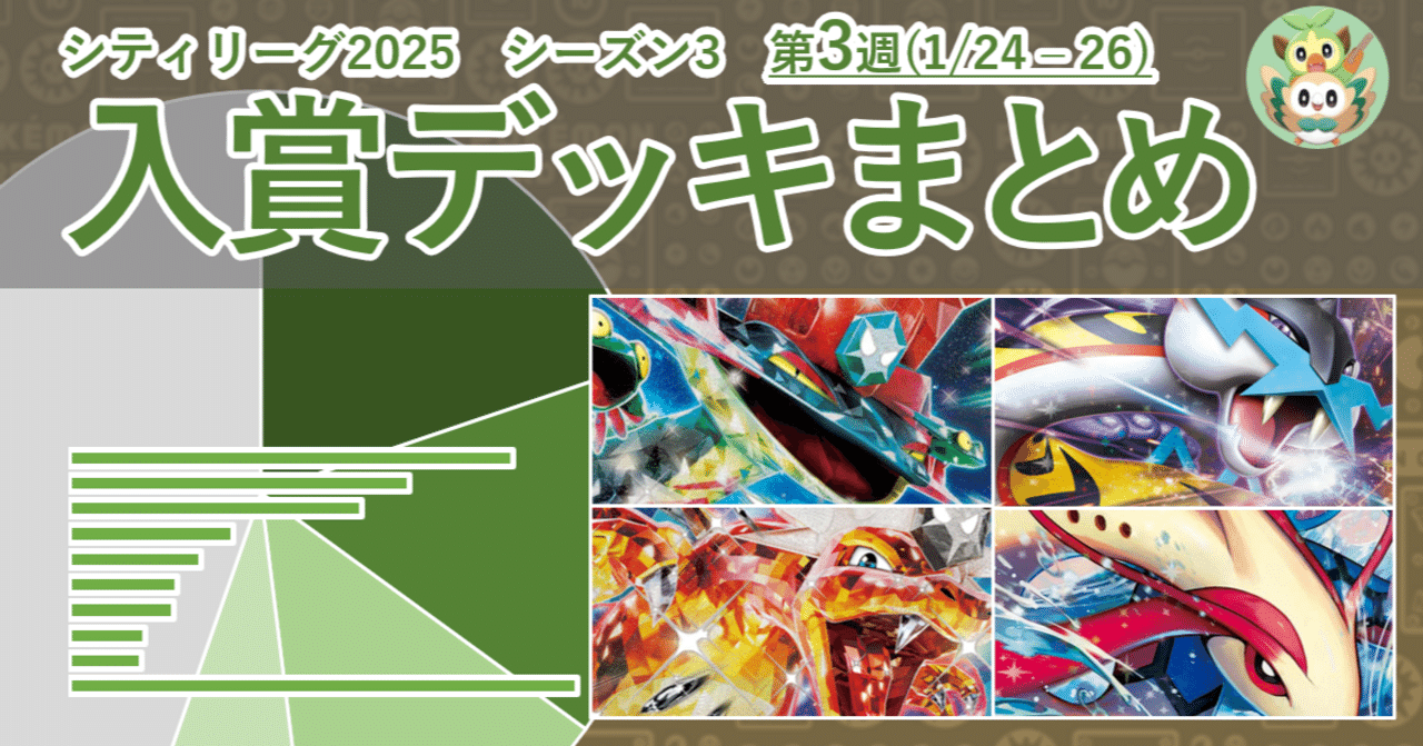 ポケカ シティリーグ2025 シーズン3 第3週 入賞デッキまとめ