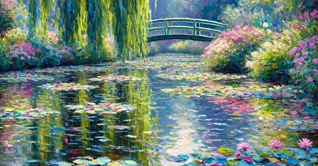 印象派風の庭の風景画:,/ モネ風の庭園をAIで描く方法：印象派技法とプロンプトの秘密｜グロース