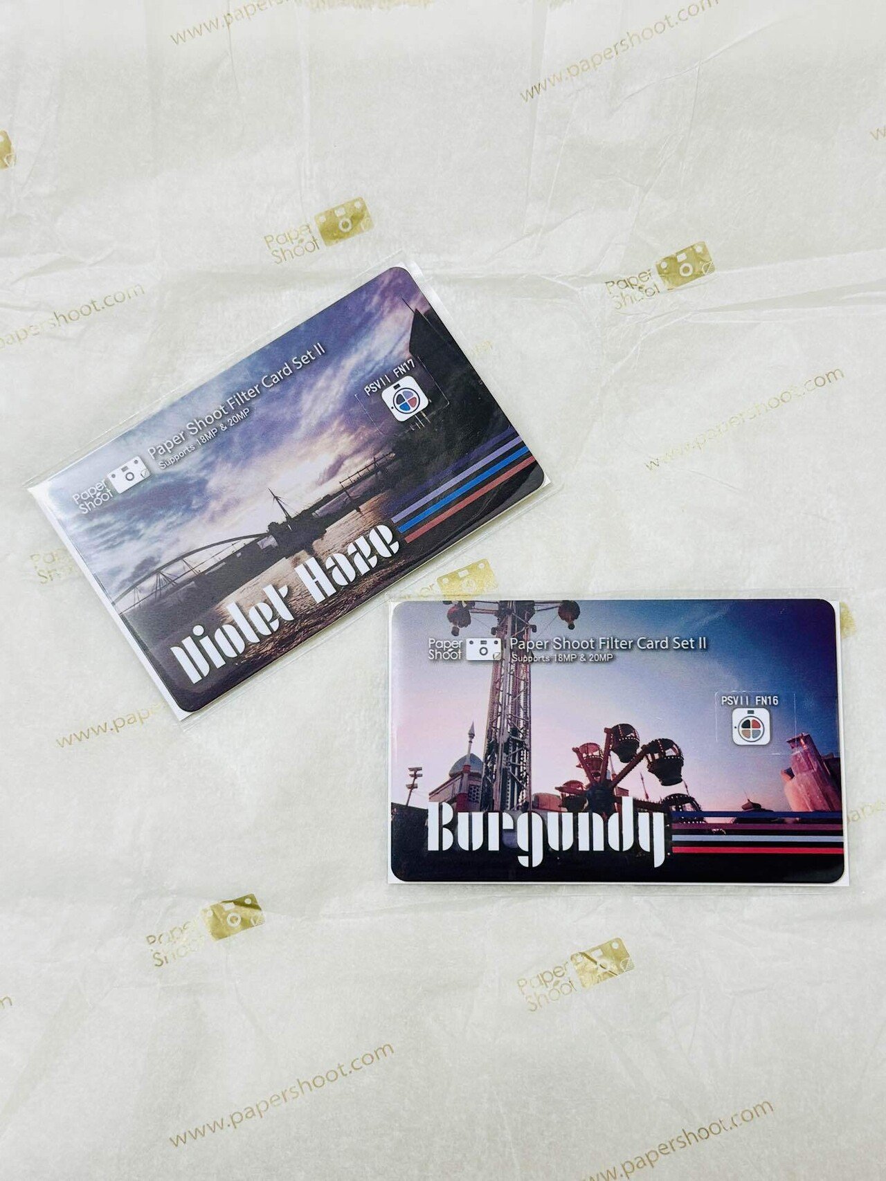Paper Shootとフィルターカード「Violent Haze」「Burgundy」と Paper Shootとフィルターカード「Violent Haze」「Burgundy」と