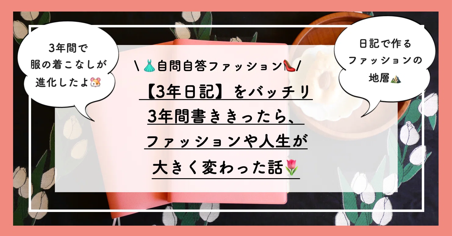 3年日記】をバッチリ3年間書ききったら、ファッションや人生が大きく 
