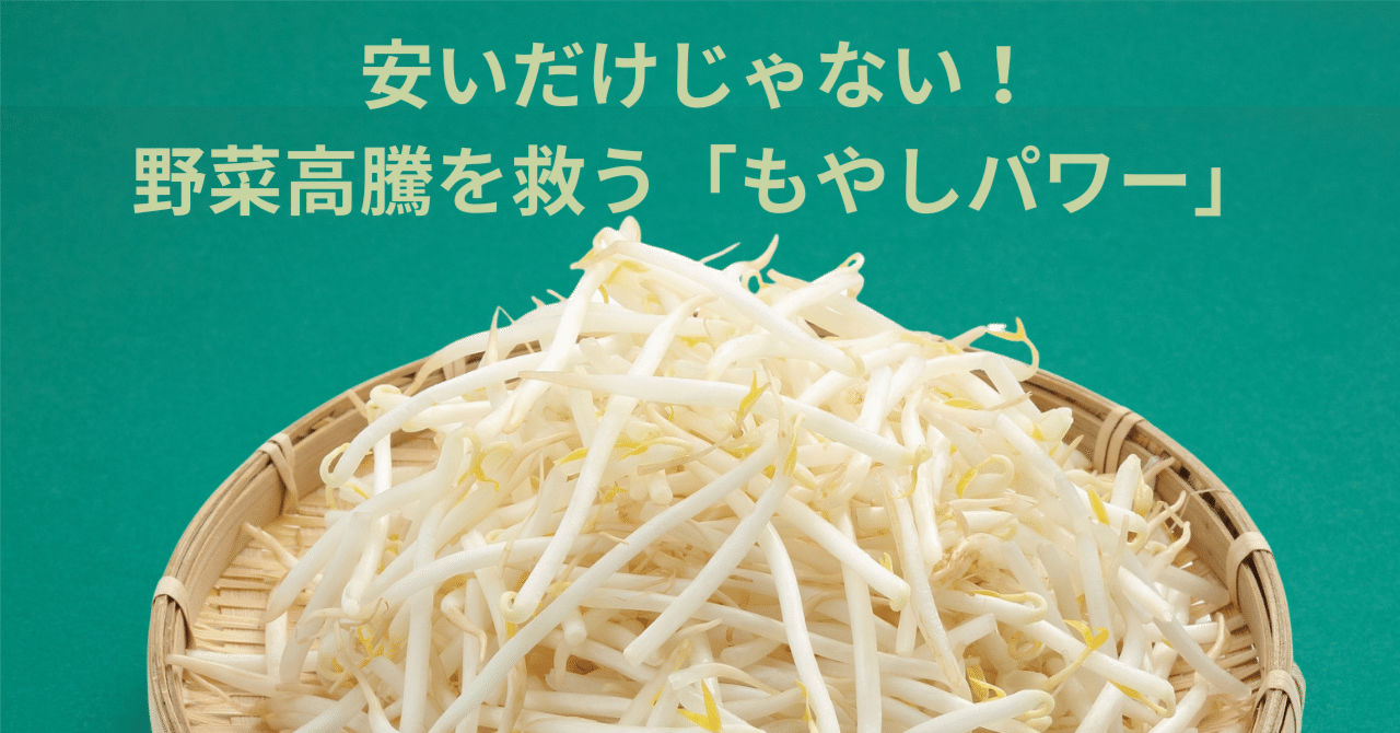 安いだけじゃない！野菜高騰を救う「もやしパワー」｜株式会社 旭物産