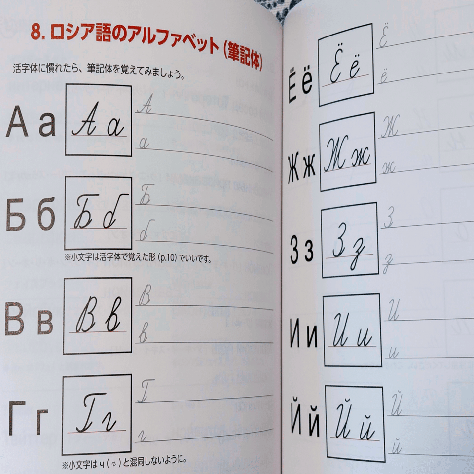 ロシア語学習『ロシア語練習プリント』｜よるの ゆめ