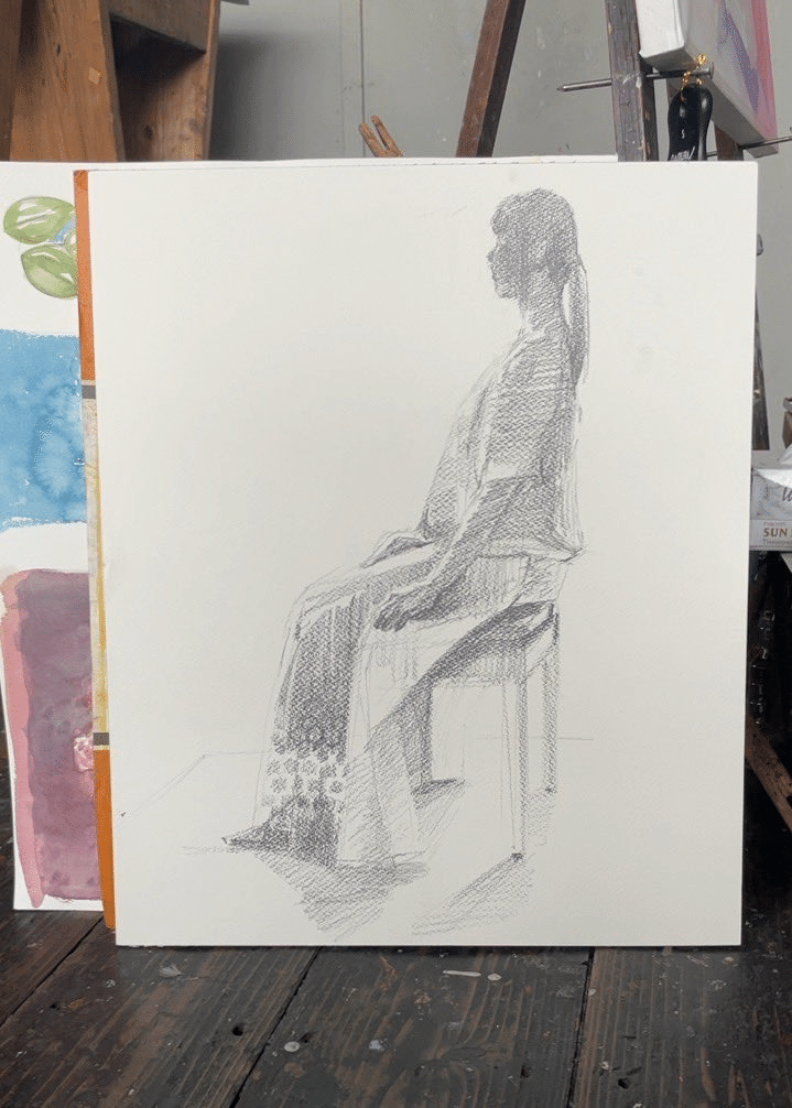 抽象動物顔 鉛筆・木炭画 抽象動物顔 鉛筆・木炭画