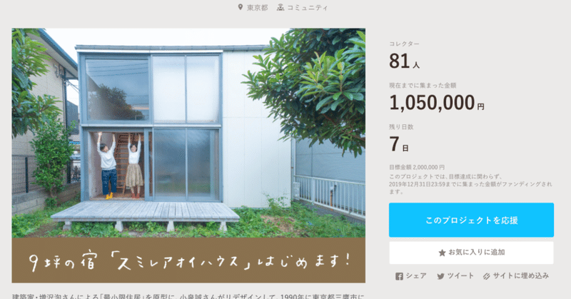 19 12 28 あの名作 スミレアオイハウスがクラウドファンディングに挑戦中 小林紘大 コウダイ企画室 新潟家守舎 Note