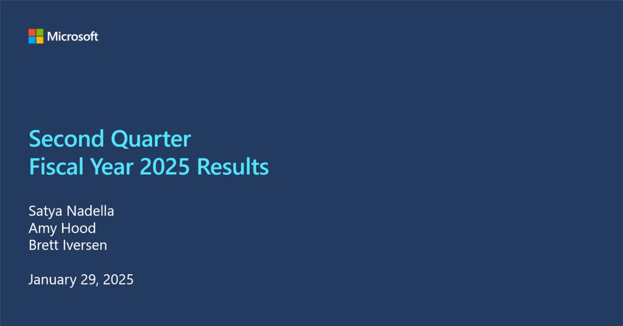 Microsoft Corporation (MSFT) Q2 2025 Earnings Call Transcript(翻訳
