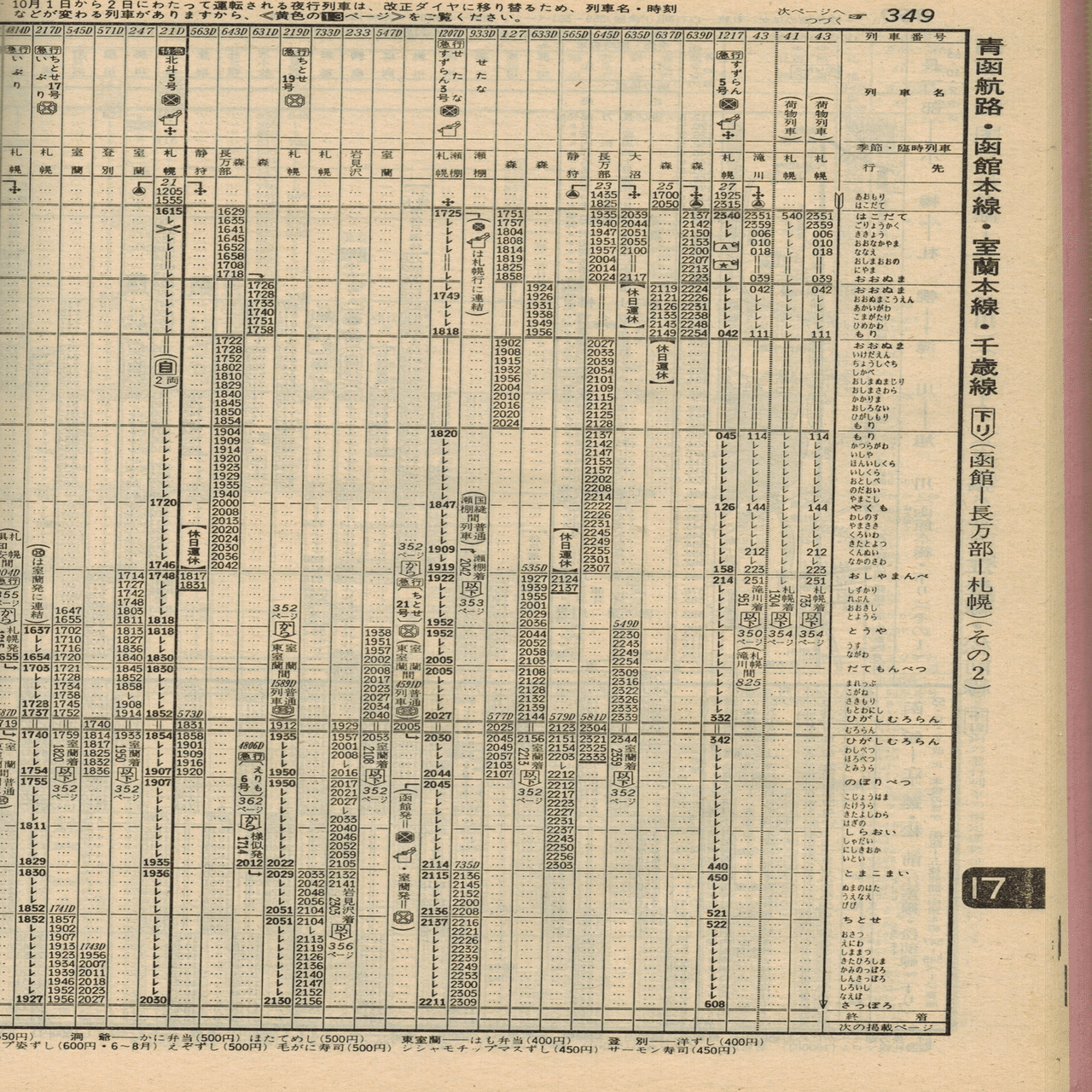 時刻表探求（1978年10月）｜hideki@鉄分多め
