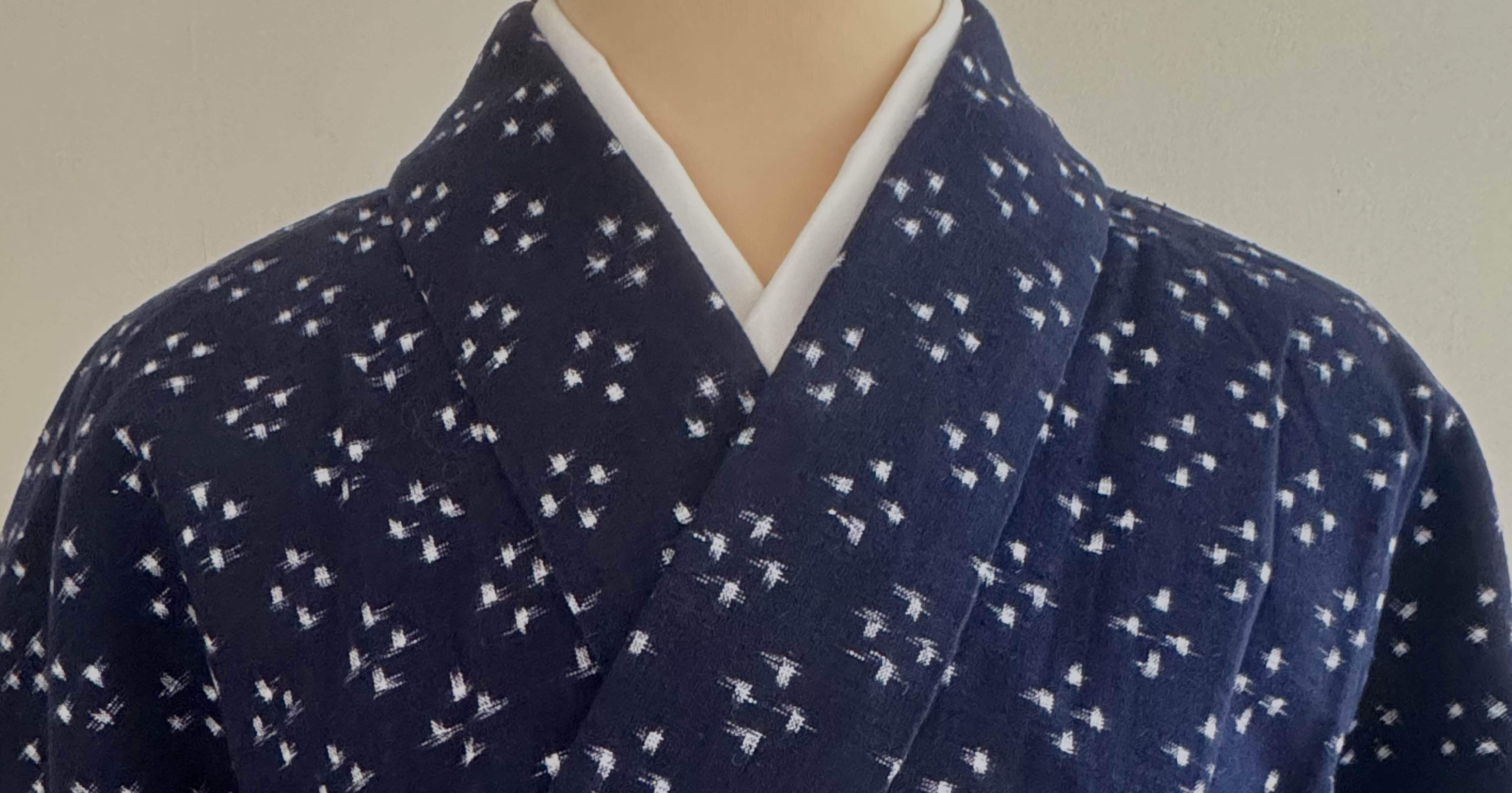 久留米絣シンプル菱形単衣着物｜夢吉きもの