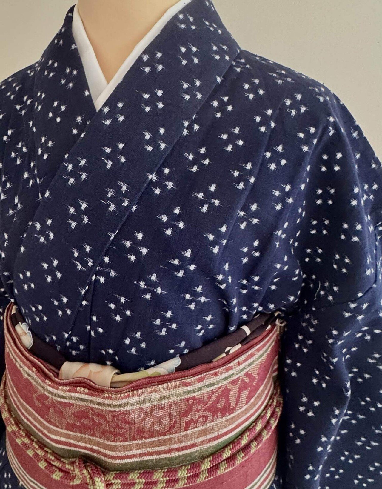 久留米絣シンプル菱形単衣着物|夢吉きもの 久留米絣シンプル菱形単衣着物|夢吉きもの