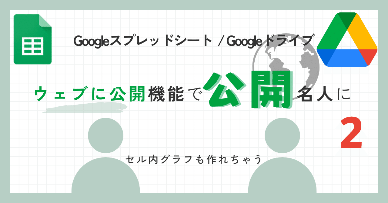 Googleスプレッドシート】セル内グラフも作れちゃう「ウェブに公開」機能で 公開名人に 2 【Googleドライブ】｜mir