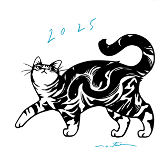 切り絵猫11 丸く収まらずとも明日は来る｜切り絵作家 草太