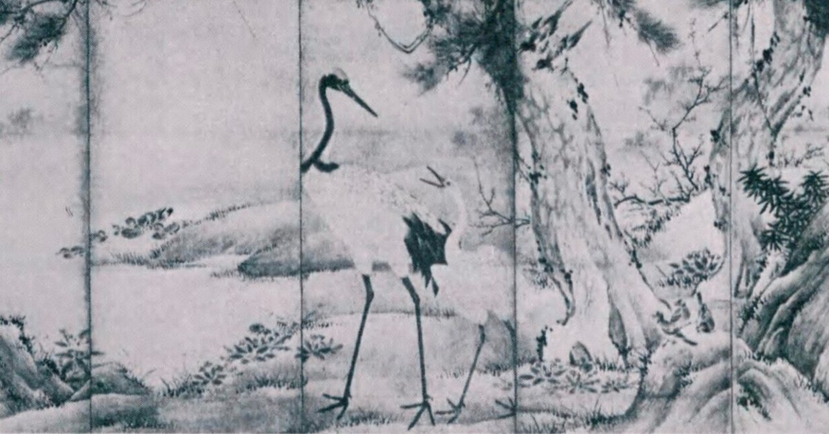 今までの水墨画で一番グッときた狩野元信の《四季花鳥図屏風 今までの水墨画で一番グッときた狩野元信の《四季花鳥図屏風