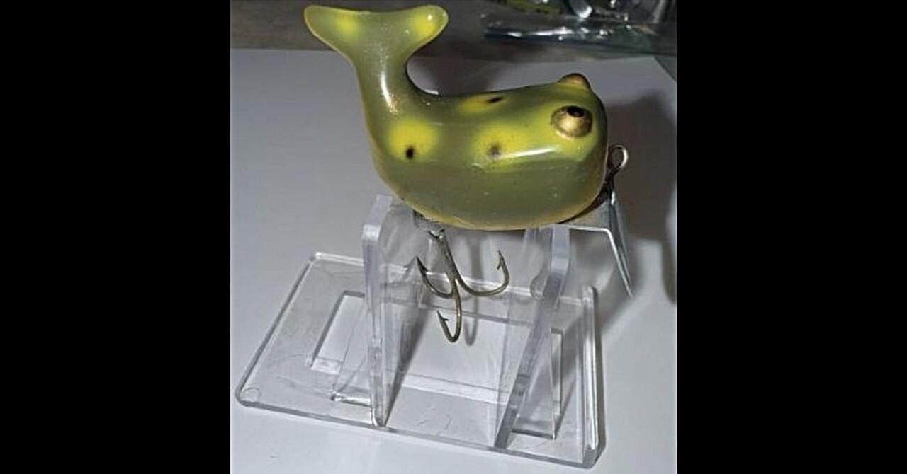 1st モデル! 1950年代頃 最初期 HEDDON LUCKY 13 SPOOK 黄目 穴あり ライン