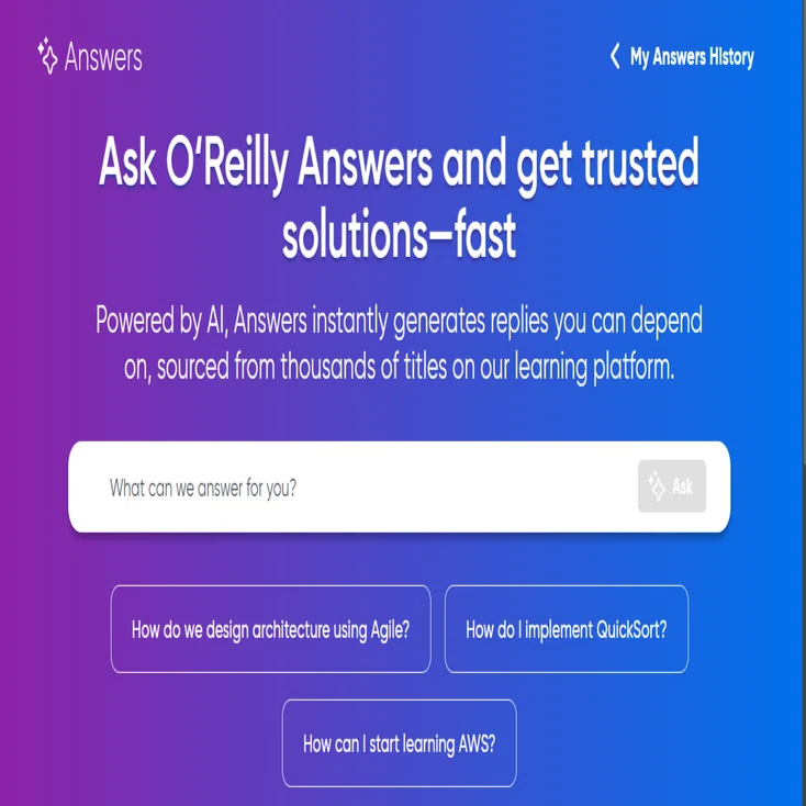 O'Reilly Answersについて｜O'Reilly Learning Platform