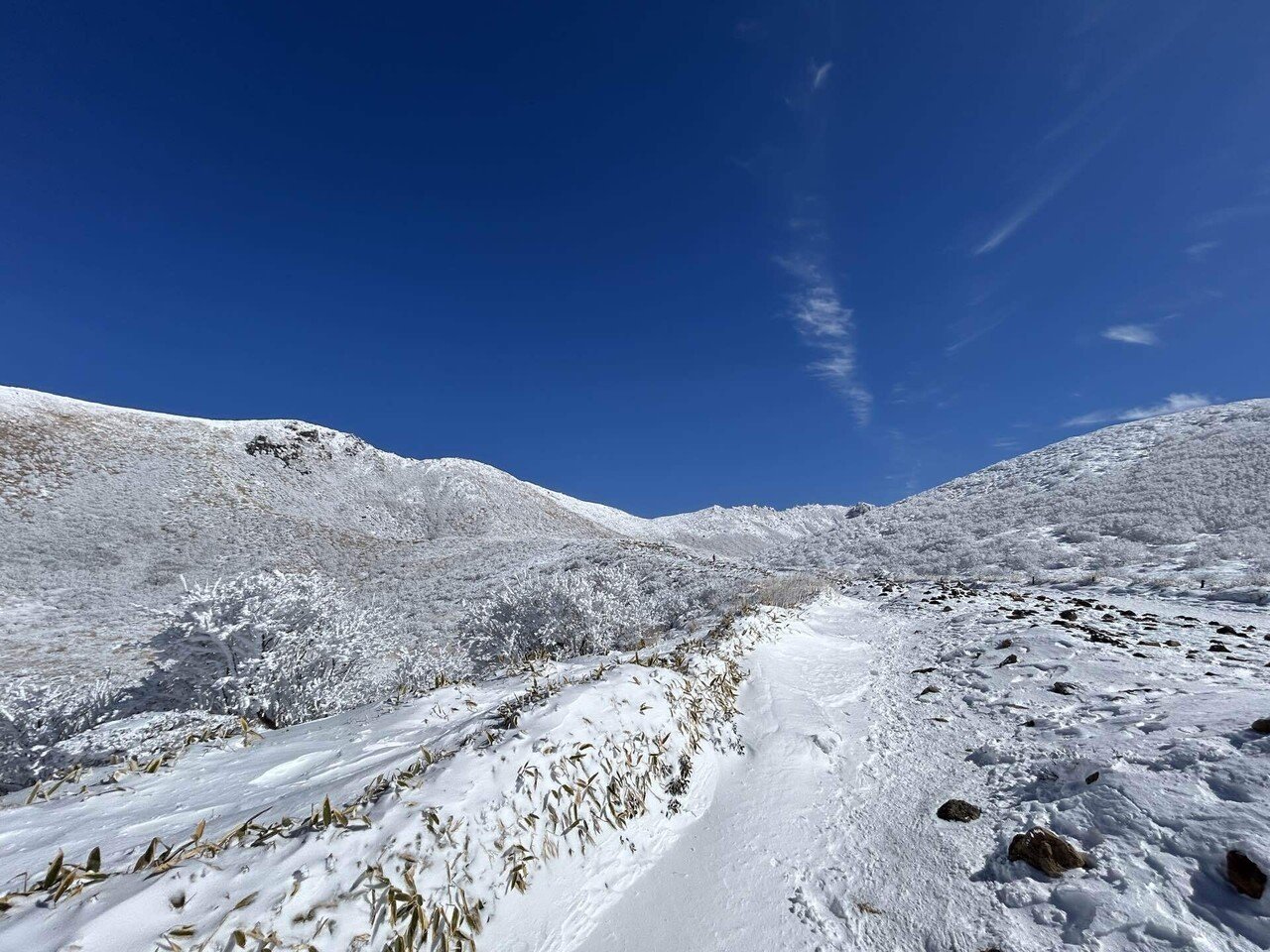 水彩画　くじゅう連山 水彩画くじゅう連山