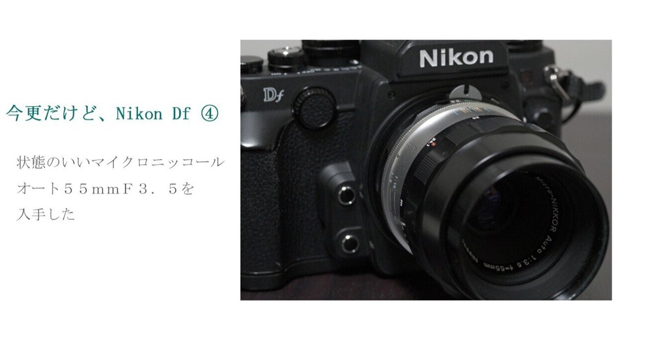 今更だけど、Nikon Df ④ 状態のいいMicro-Nikkor Auto 55mm F3 今更だけど、Nikon Df ④ 状態のいいMicro-Nikkor Auto 55mm F3