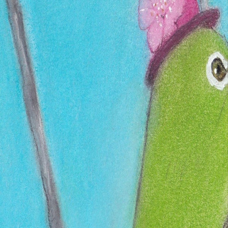 パステル画 春を告げに｜ちろ