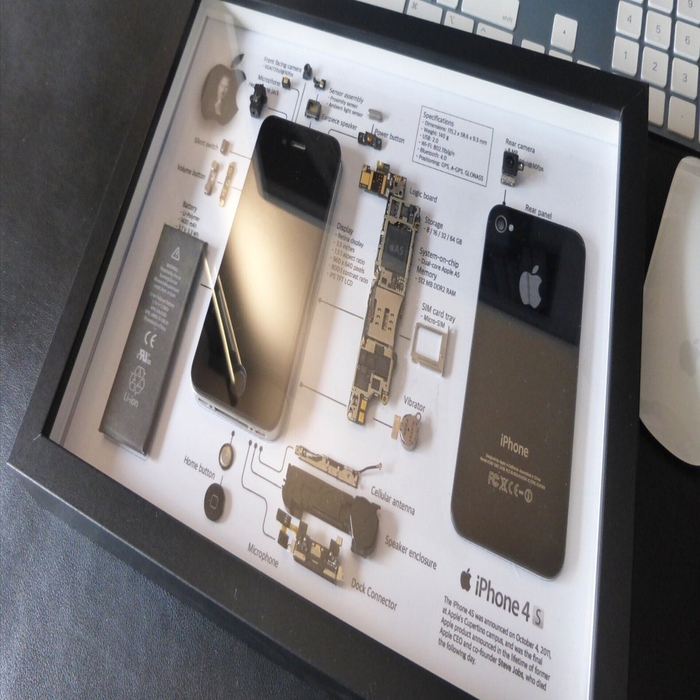 激安の 最後の1個！未使用未開封！Appleの名機、iPhone4Sの分解・額装 その他