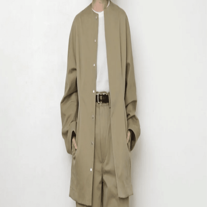 上質チノ素材【AURALEE】WASHED FINX CHINO HALF COAT ｜THIRTY' THIRTY'