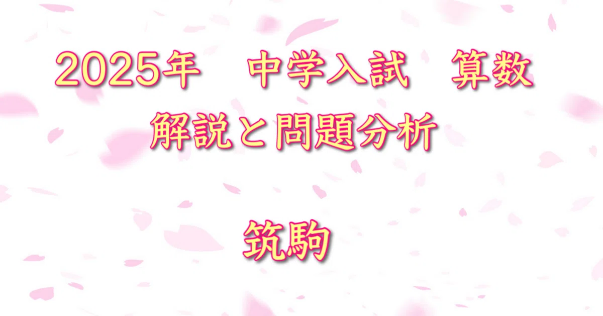 2025年度（令和8年）NN開成筑駒算数特訓セット 2025年 筑波大学附属駒場中 算数｜うえたけ