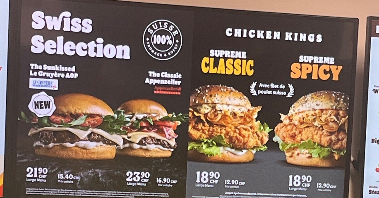 スイス限定メニュー🇨🇭】バーガーキング🪄グリュイエールチーズ