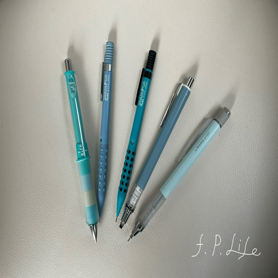 私の筆箱紹介 ほぼ水色系限定品編 2025年2月｜りい ~ first-penlife ~