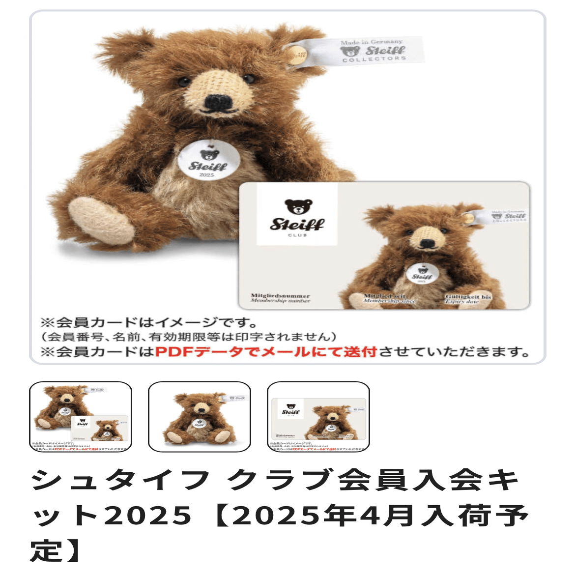 元祖テディベア！シュタイフの会員になりました｜ハチ(ユリ)