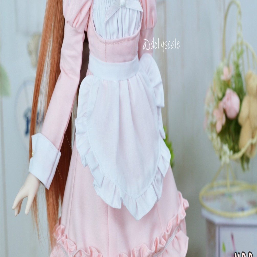 フリルサロンエプロンの型紙【40,45cmソフビ】｜ドーリースケール