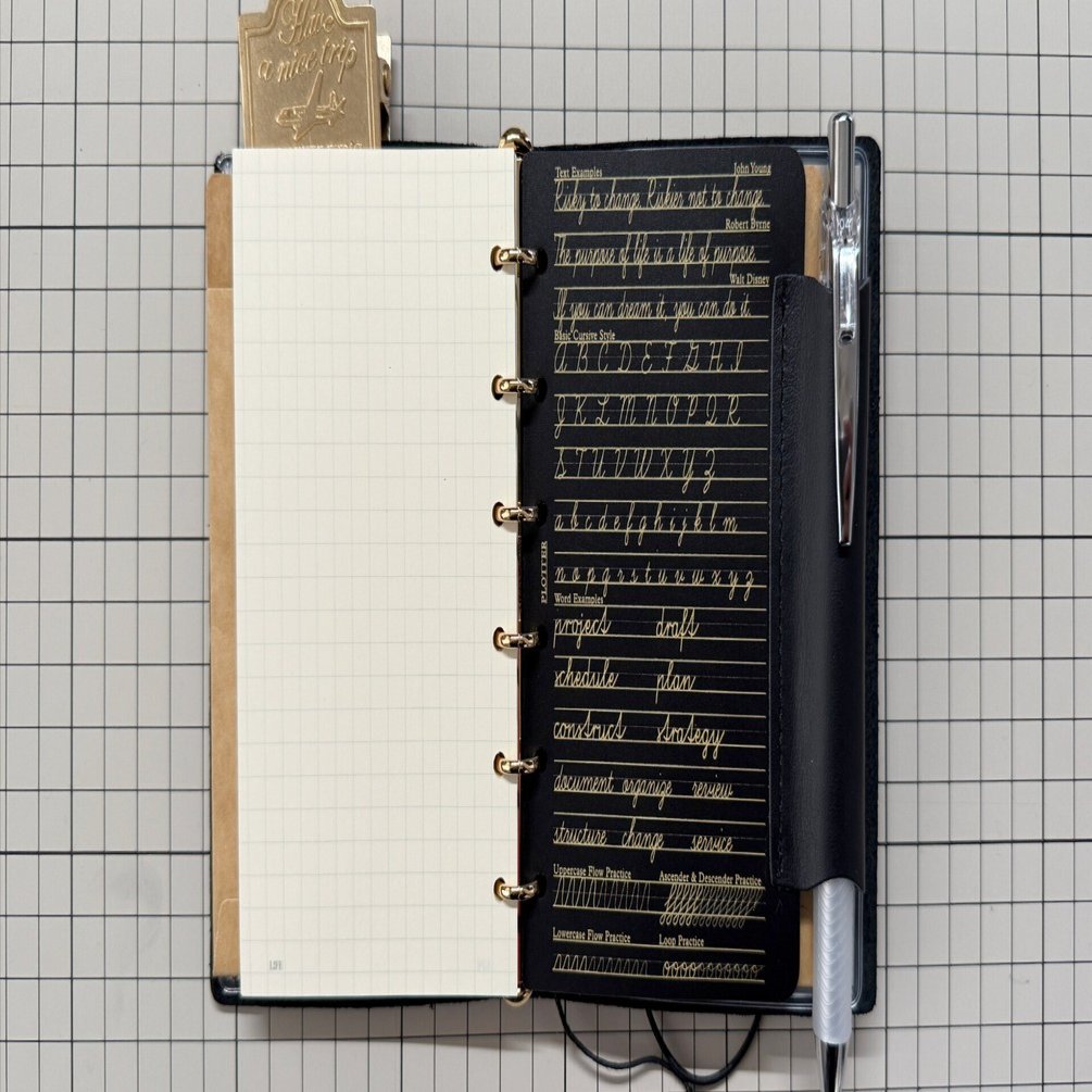 トラベラーズノートシステム手帳化カスタマイズ トラベラーズノート、再び穴を開けずにシステム手帳化。｜rhinote