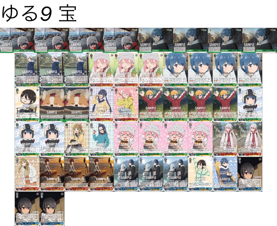 ファッションアイテム人気ランキング ゆるキャン△調整ログ｜にゃぁぁ ヴァイスシュヴァルツ