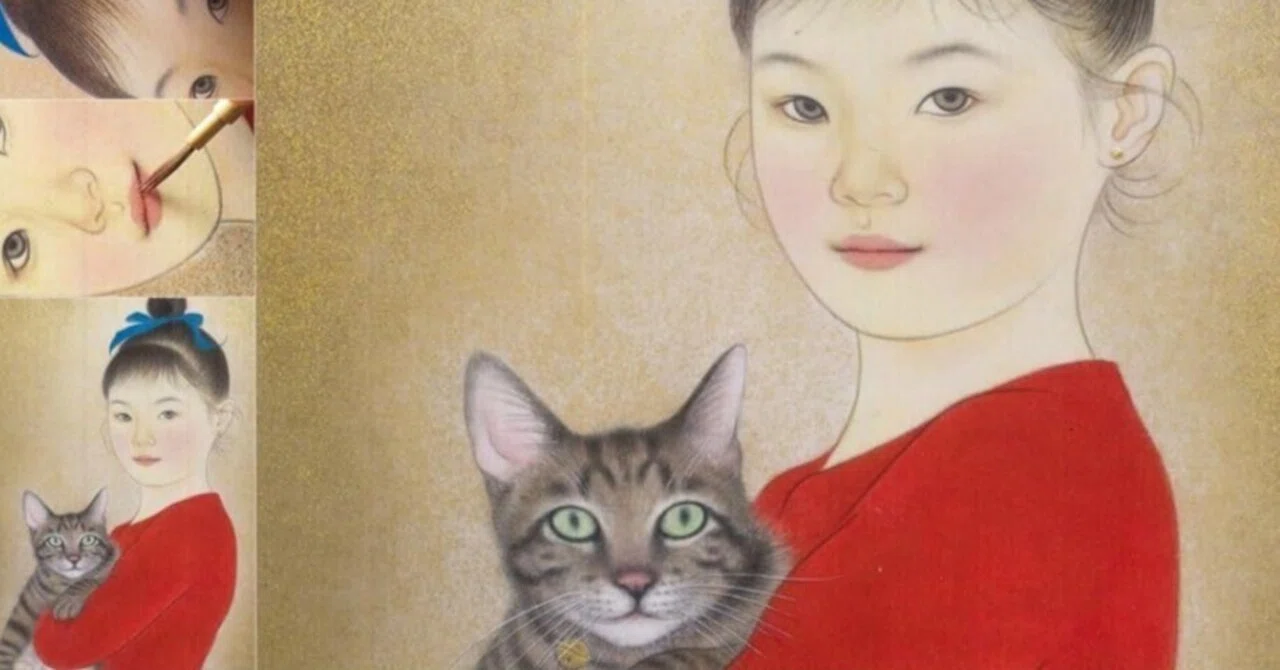 安田育代、【母と子】、希少画集より、状態良好、新品高級額装付