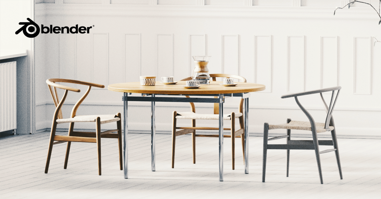 blender 家具セール 4.3 - Hans Wegner - Dinning｜木谷 修