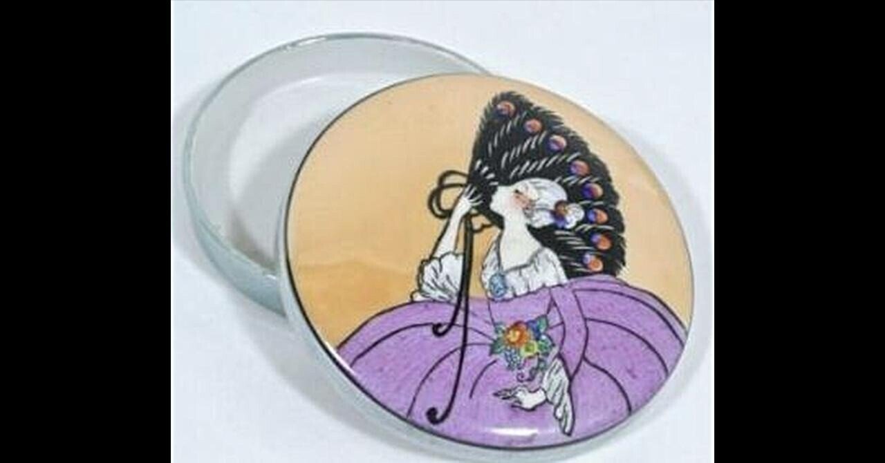 オールドノリタケ⁄デコレディ⁄パフケースアールデコ⁄ラスター彩