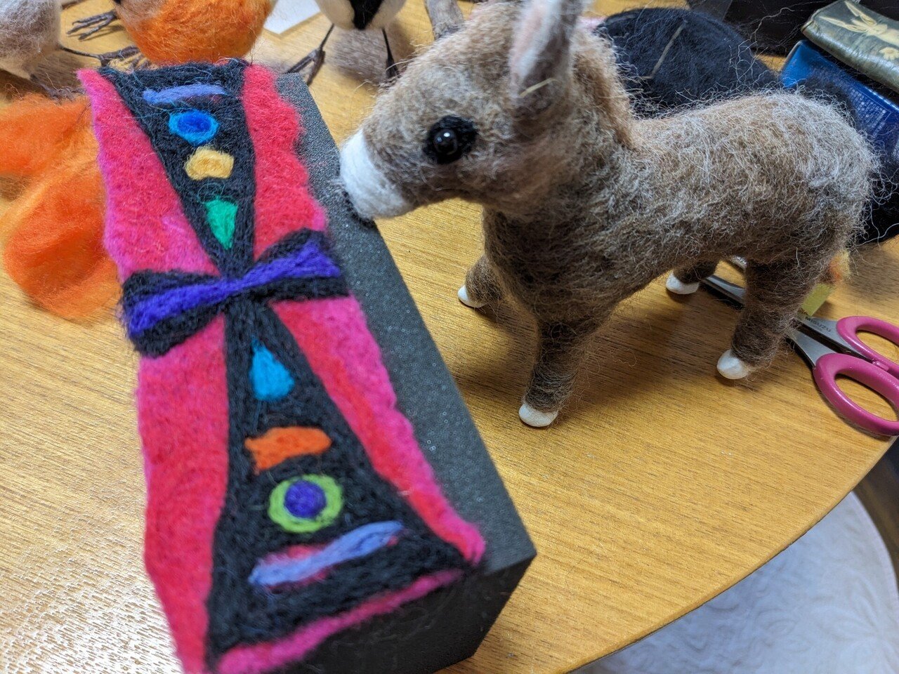 羊毛フェルトのロバ｜torinoripon