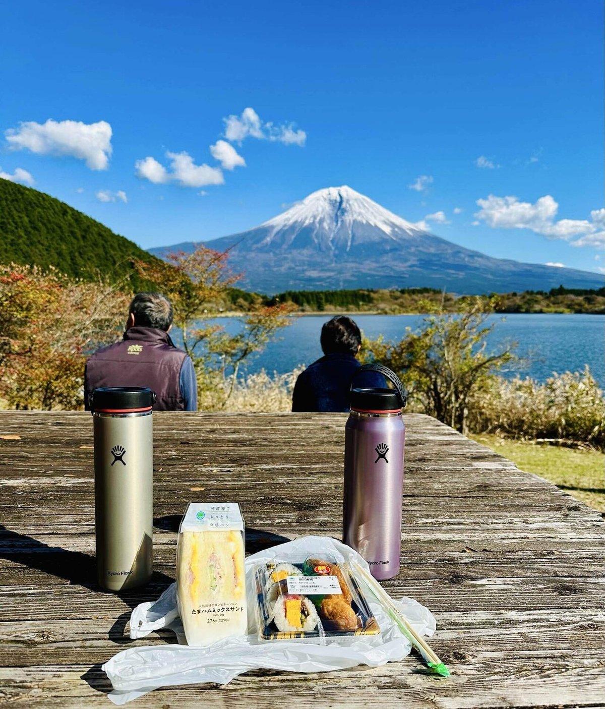 富士山でピクニック