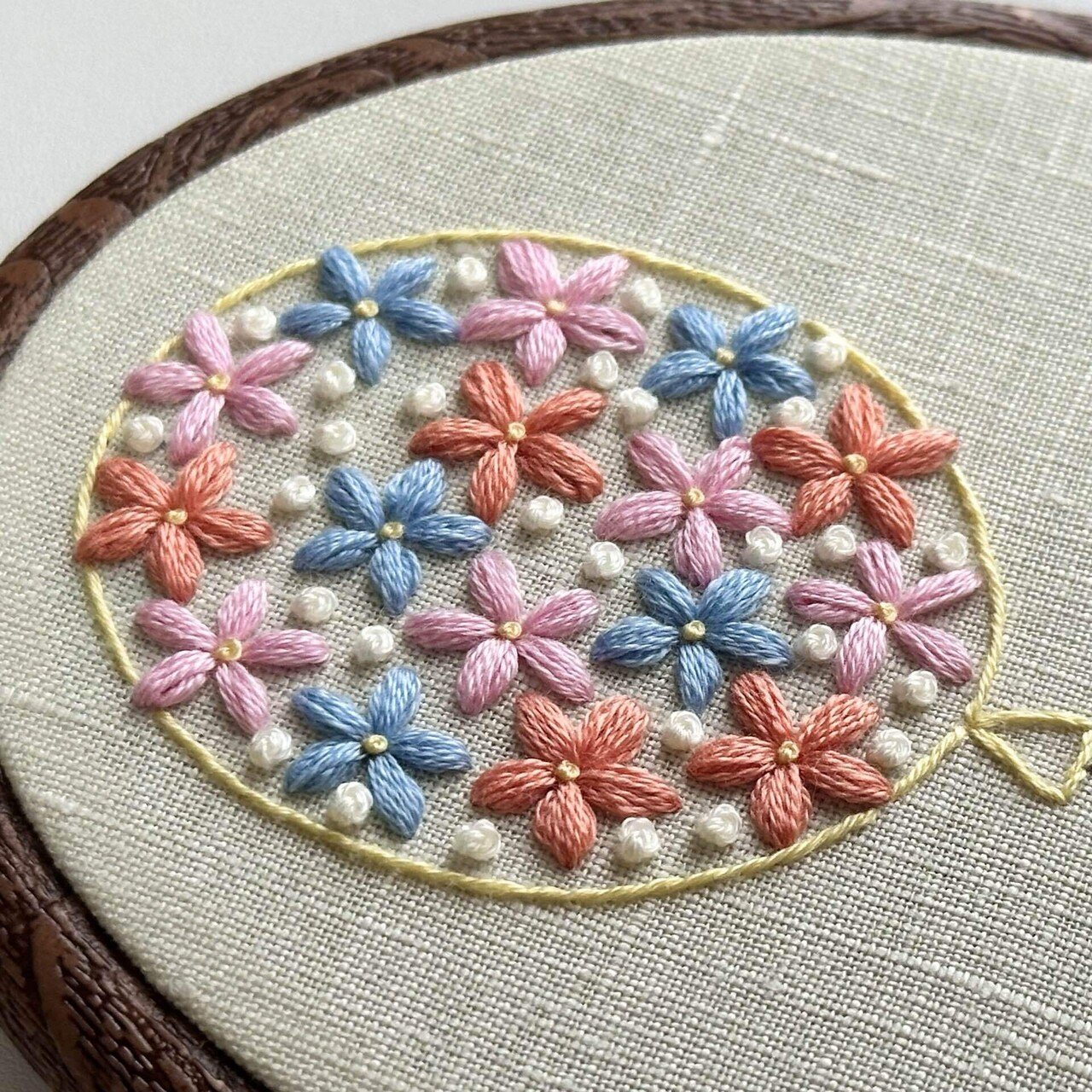 PDF図案【幸運を運ぶ鳥】｜はなこまち/刺繍作家