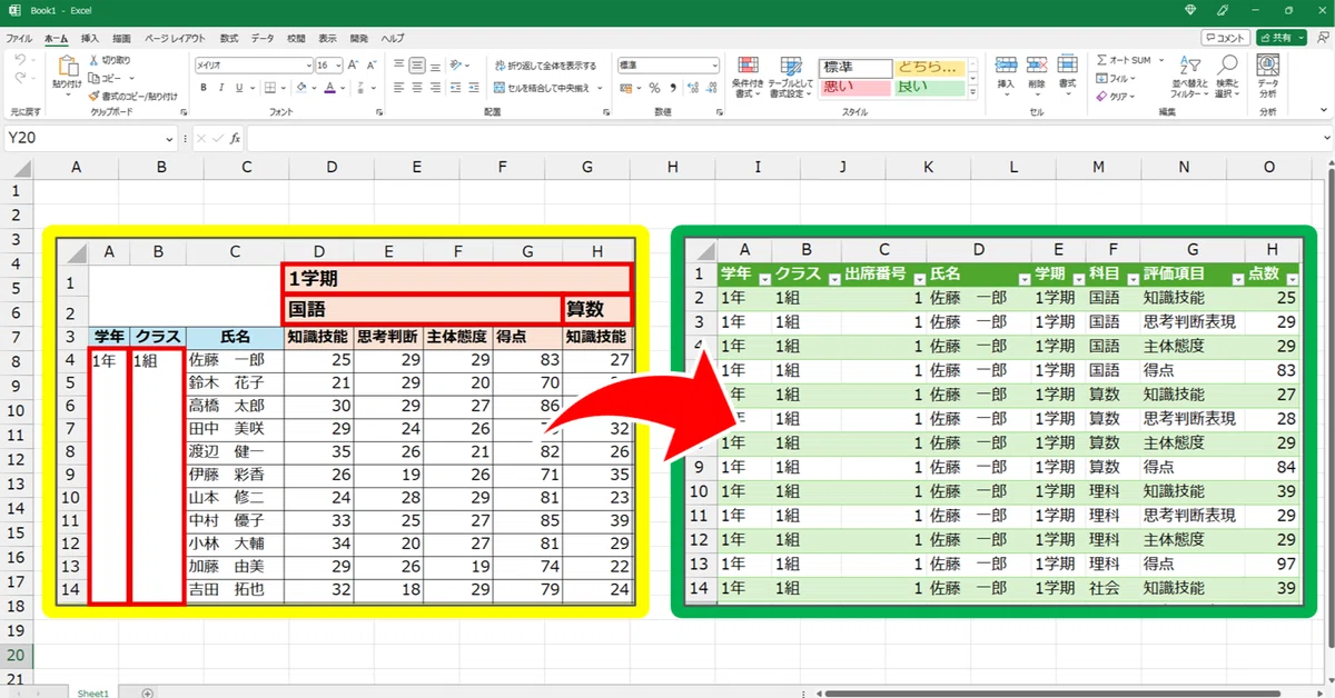 [Excel Video Tutorial] Formatting Merged Matrix Tables into Database ...