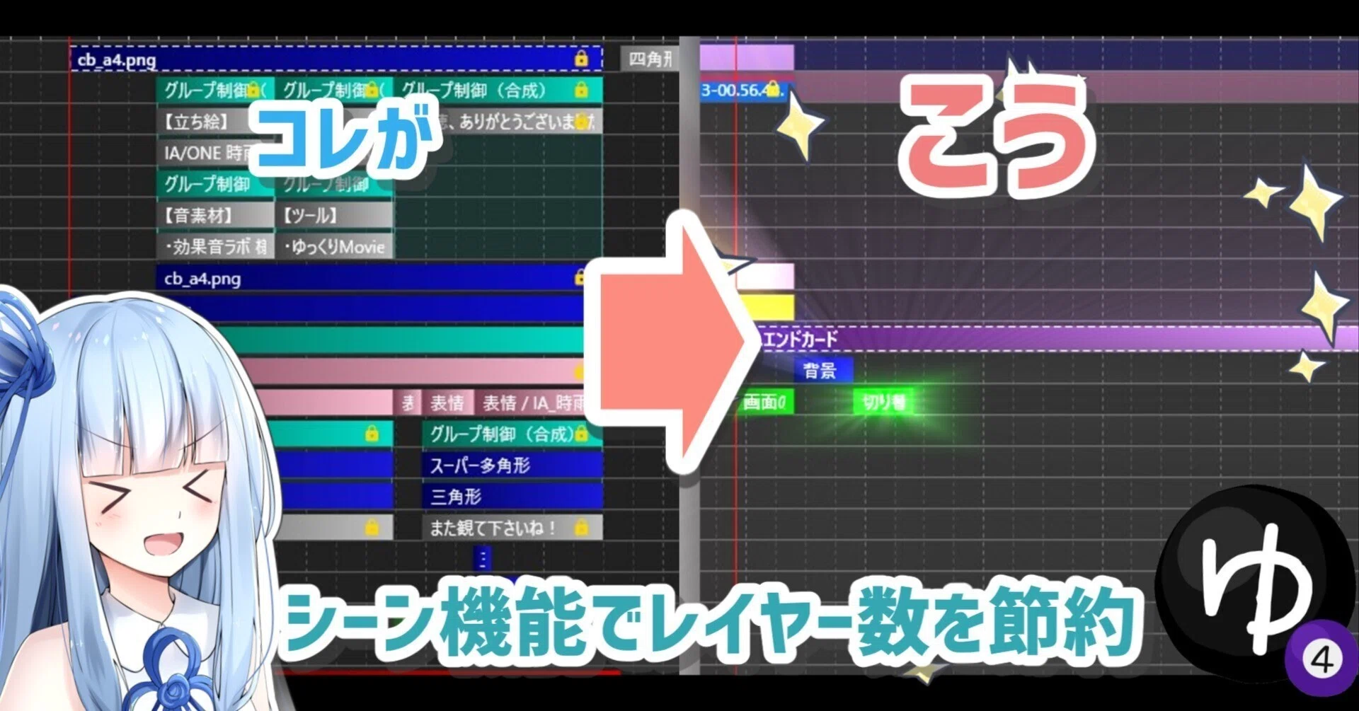 レイヤー数を減らせる！YMM4に追加されたシーン機能の使い方｜Bluemist