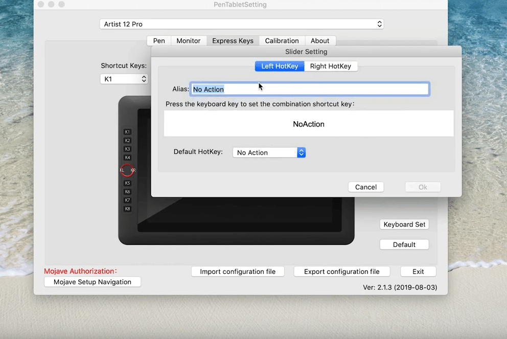 ショートカットキーを右に持ってこられるのか（XP-PEN）？- 左利きが