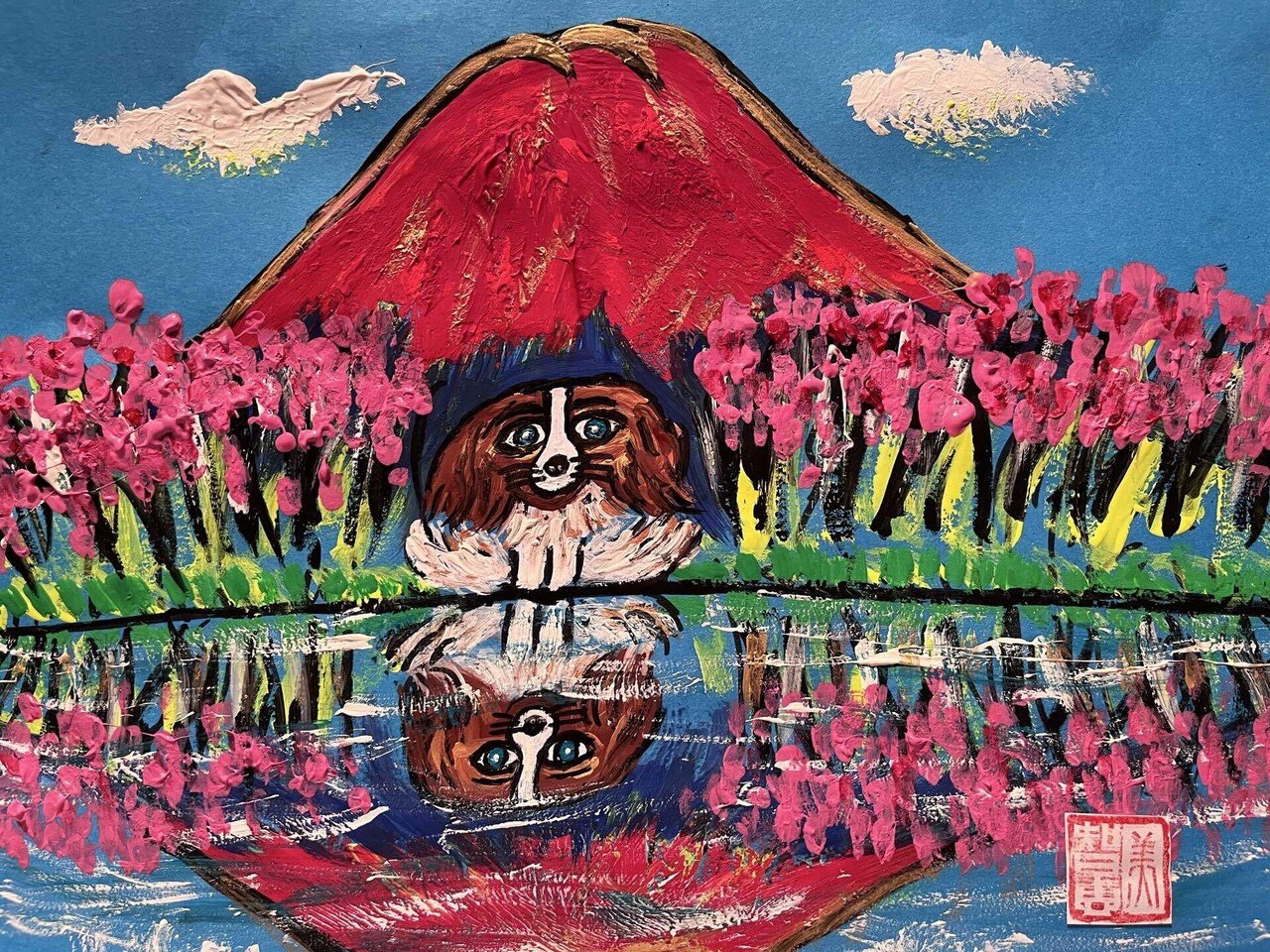 沖縄のピカソ小波津有希」幸運を呼ぶダウン症画家です。ペンキアート