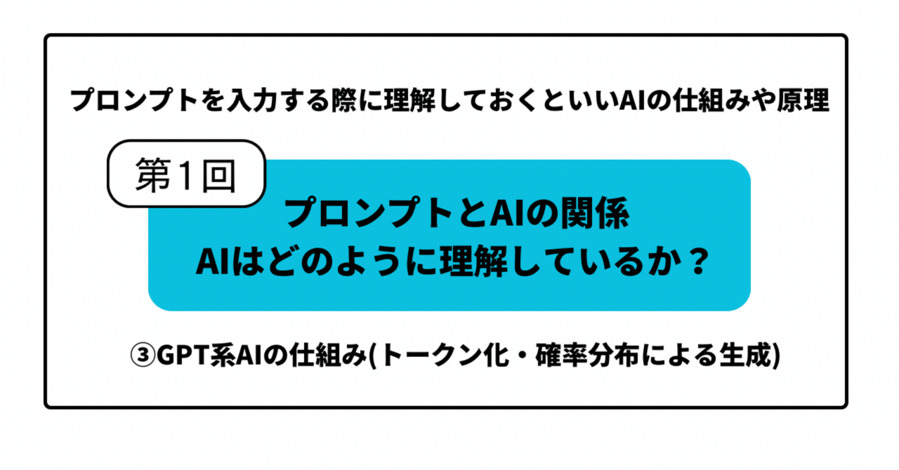 GPT系AIの仕組み(トークン化・確率分布による生成)｜気まぐれメモ帳。