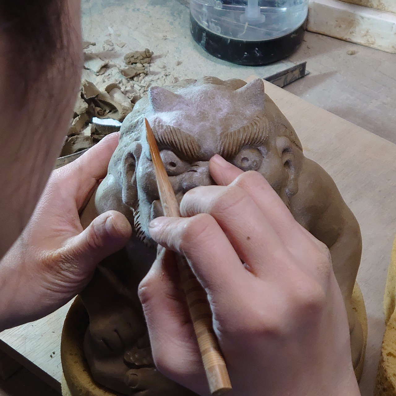 鬼瓦職人が作る鬼の置物 うーちゃん 長場鬼瓦工場 Note