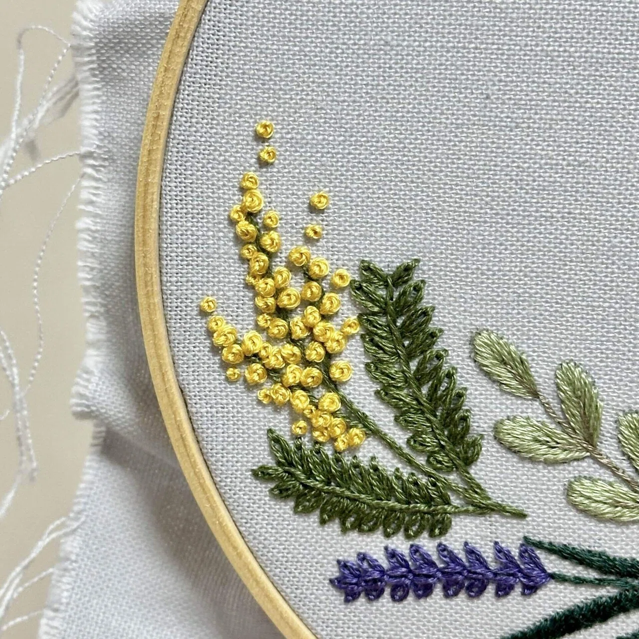 Supplementary Guide for Embroidering Nemophila and Mimosa｜はな