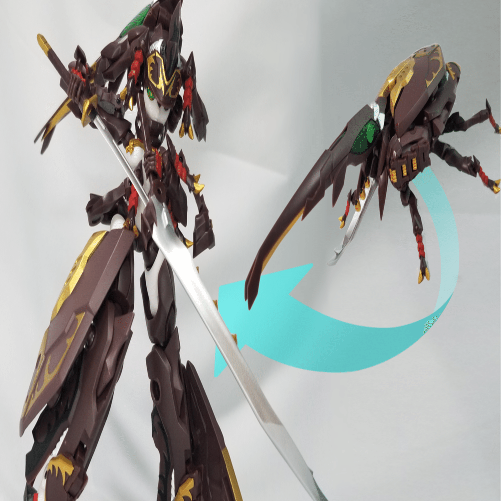 大火鳥製造　虫機姫-斗子 カブトムシ 開封済み未使用 某B社製DX変形玩具のオタクがハイエイジトイと格闘する【大火鳥製造 虫