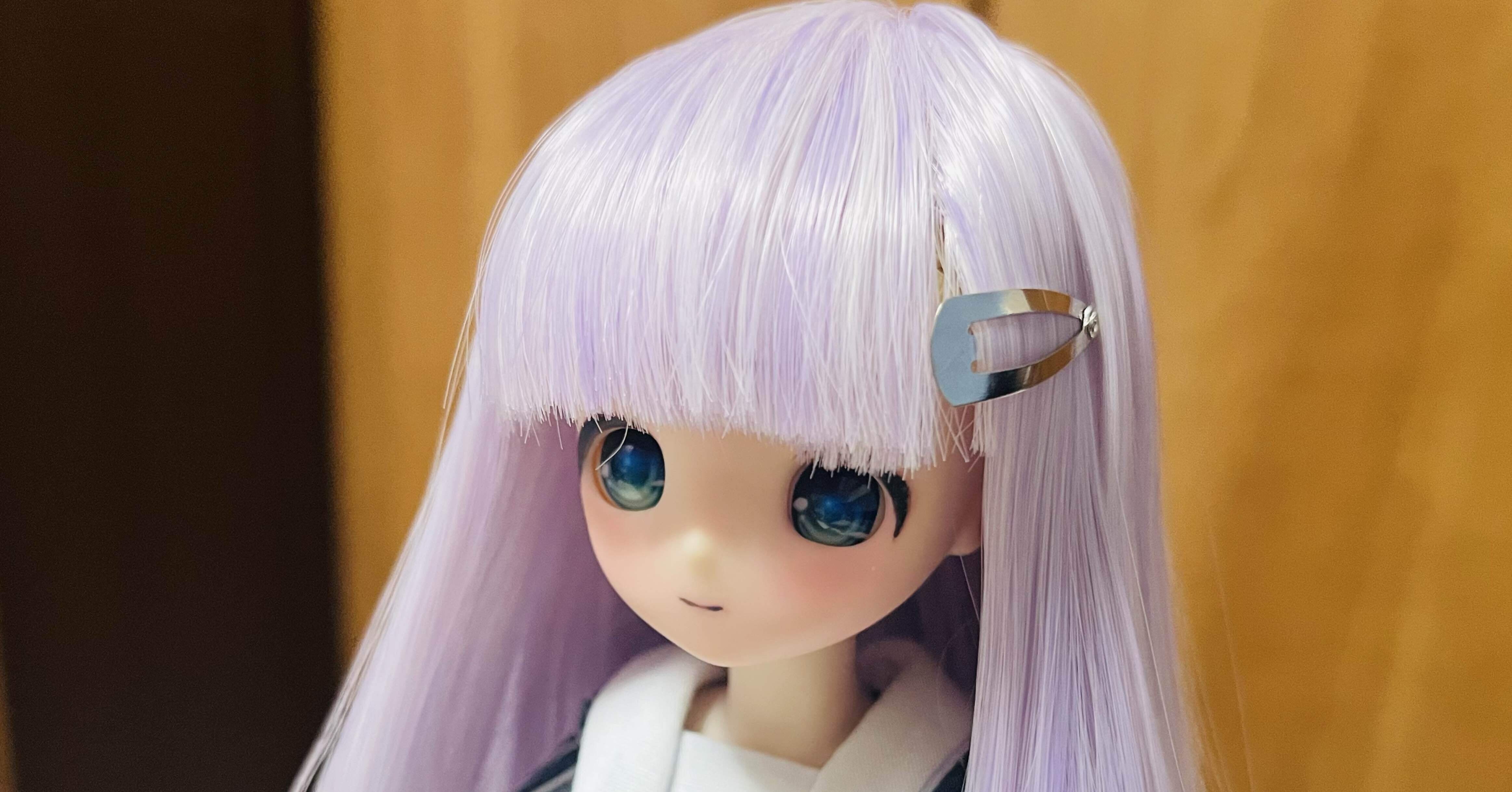 ラスト　カスタムドール好きな方に 手作りドール ドール初心者なんとかカスタムする：④ウィッグを作る｜浅見あさと