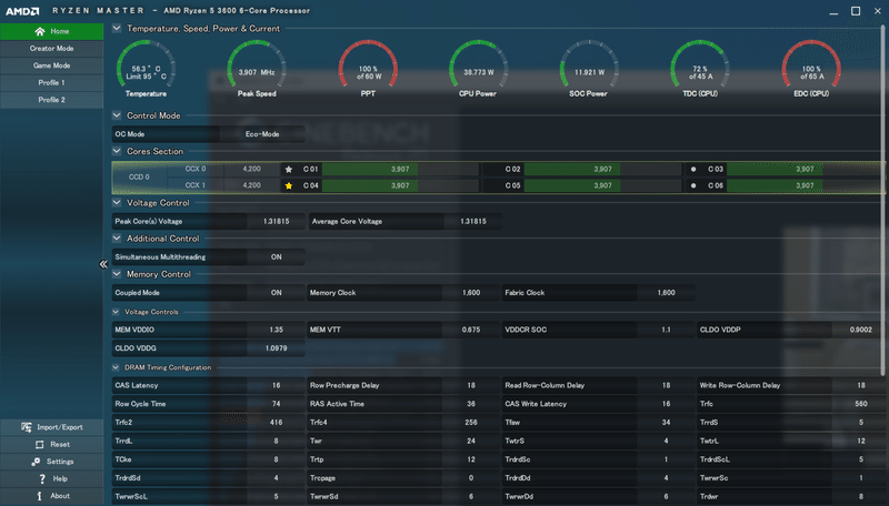 Ryzen 3600のcore Voltage 電圧 の設定を低くしてみた Hironobu U Note