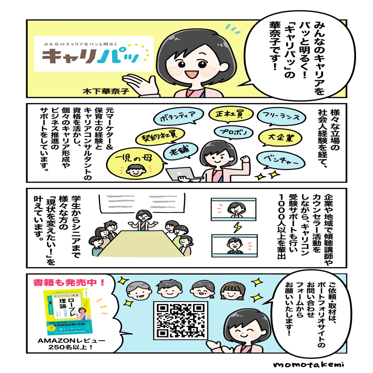 お仕事】自己紹介サービスのご案内｜桃田けみ