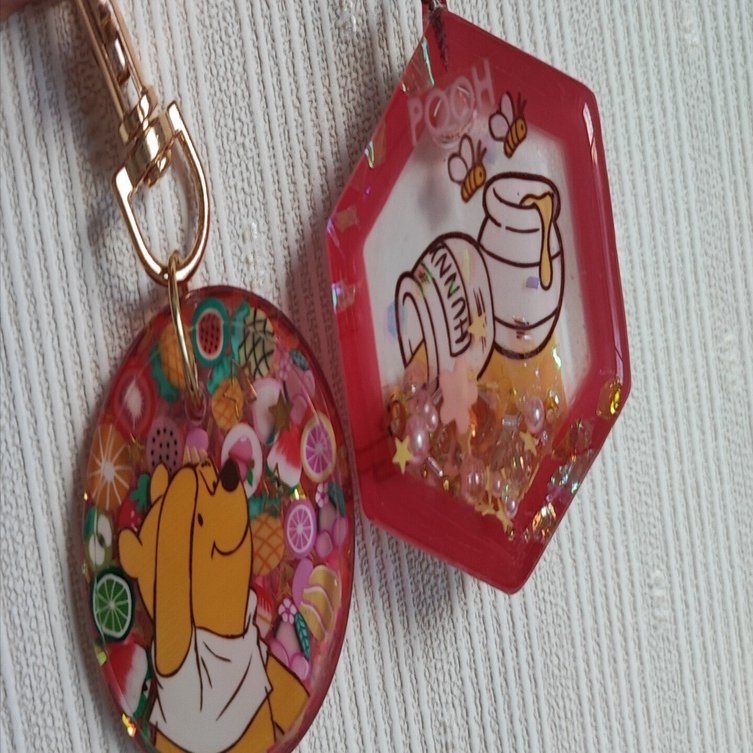 プーさん レジンキーホルダー｜てふてふ